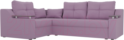 Диван угловой Лига Диванов Кронос 270 левый (микровельвет сиреневый)