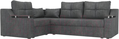 Диван угловой Лига Диванов Кронос 270 левый (рогожка серый)