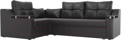 Диван угловой Лига Диванов Кронос 270 левый (экокожа черный)