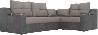 Диван угловой Лига Диванов Кронос 270 правый (рогожка бежевый/серый)