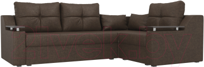 Диван угловой Лига Диванов Кронос 270 правый (рогожка коричневый)