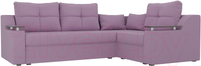 Диван угловой Лига Диванов Кронос 270 правый (микровельвет сиреневый)