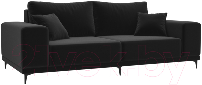 Диван Mebelico Льюес 275 / 108608 (микровельвет, черный)