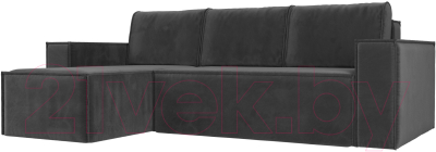 Диван угловой Mebelico Куба 277 левый / 108648 (велюр, серый)