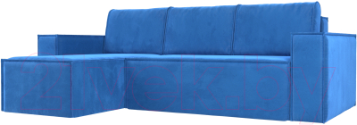 Диван угловой Mebelico Куба 277 левый / 108645 (велюр, голубой)