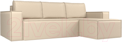 Диван угловой Mebelico Куба 277 правый / 108662 (экокожа, бежевый)