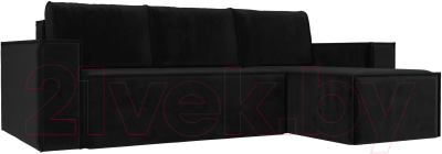 Диван угловой Mebelico Куба 277 правый / 108650 (велюр, черный)