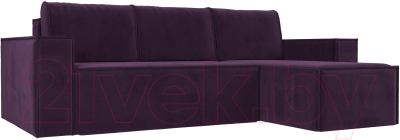 Диван угловой Mebelico Куба 277 правый / 108649 (велюр, фиолетовый)