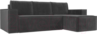 Диван угловой Mebelico Куба 277 правый / 108648 (велюр, серый)