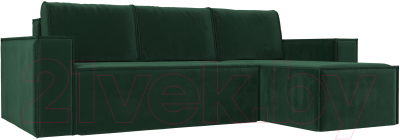 Диван угловой Mebelico Куба 277 правый / 108646 (велюр, зеленый)