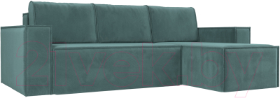 Диван угловой Mebelico Куба 277 правый / 108644 (велюр, бирюзовый)