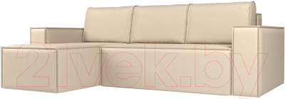 Диван угловой Mebelico Куба 277 левый / 108662 (экокожа, бежевый)