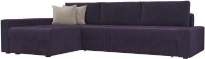 Диван угловой Mebelico Версаль 278 левый / 105811 (велюр, фиолетовый)