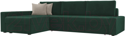 Диван угловой Mebelico Версаль 278 левый / 105814 (велюр, зеленый)