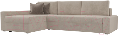 Диван угловой Mebelico Версаль 278 левый / 105815 (велюр, бежевый)
