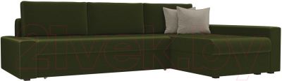 Диван угловой Mebelico Версаль 278 правый / 29471 (вельвет, зеленый)