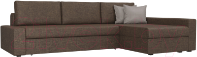 Диван угловой Mebelico Версаль 278 правый / 29476 (рогожка, коричневый)