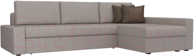 Диван угловой Mebelico Версаль 278 правый / 29477 (рогожка, бежевый)