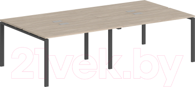 Письменный стол Norden 280x143.8x75 / SG.255.OL.63.AN (антрацит/дуб светлый)