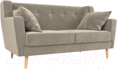 Диван Mebelico Брайтон 281 2-х местная / 108922 (микровельвет, бежевый)