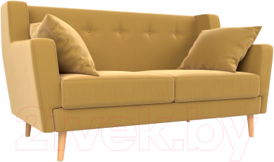 Диван Mebelico Брайтон 281 2-х местная / 108923 (микровельвет, желтый)