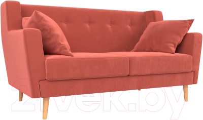 Диван Mebelico Брайтон 281 2-х местная / 108925 (микровельвет, коралловый)