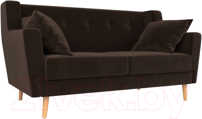 Диван Mebelico Брайтон 281 2-х местная / 108926 (микровельвет, коричневый)