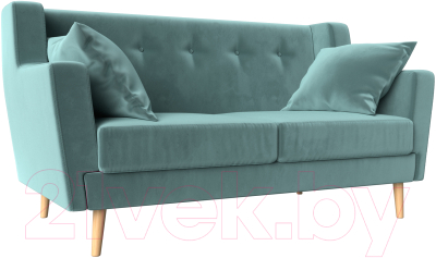Диван Mebelico Брайтон 281 2-х местная / 108915 (велюр, бирюзовый)