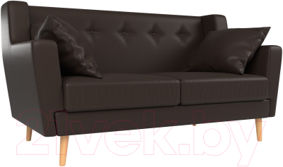 Диван Mebelico Брайтон 281 2-х местная / 108935 (экокожа, коричневый)