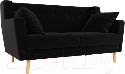 Диван Mebelico Брайтон 281 2-х местная / 108921 (велюр, черный)