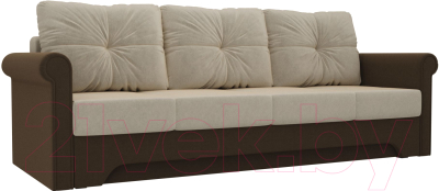 Диван Mebelico Европа / 28292 (микровельвет, бежевый/коричневый)