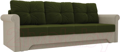 Диван Mebelico Европа / 28316 (микровельвет, зеленый/бежевый)