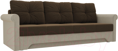 Диван Mebelico Европа / 28318 (микровельвет, коричневый/бежевый)