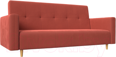 Диван Mebelico Вест 286 / 108721 (микровельвет, коралловый)