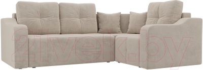 Диван угловой Mebelico Кембридж 288 правый / 108810 (велюр, бежевый)