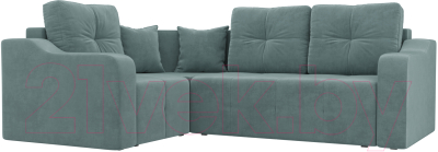 Диван угловой Mebelico Кембридж 288 левый / 108811 (велюр, бирюзовый)