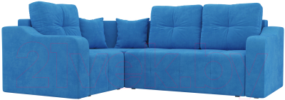 Диван угловой Mebelico Кембридж 288 левый / 108812 (велюр, голубой)