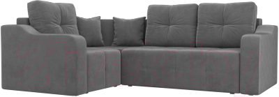 Диван угловой Mebelico Кембридж 288 левый / 108815 (велюр, серый)