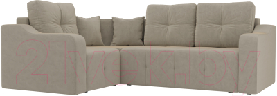 Диван угловой Mebelico Кембридж 288 левый / 108818 (микровельвет, бежевый)