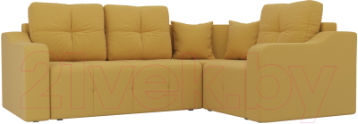 Диван угловой Mebelico Кембридж 288 правый / 108819 (микровельвет, желтый)