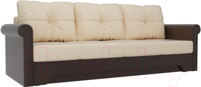 Диван Mebelico Европа / 29234 (экокожа, бежевый/коричневый)