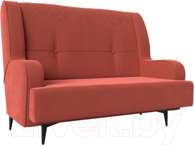 Диван Mebelico Неаполь 2-х местный (микровельвет коралловый)