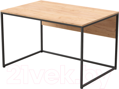Письменный стол Millwood Лофт Бейрут ДТ-2 Л 120x80x74 (дуб золотой Craft/металл черный)