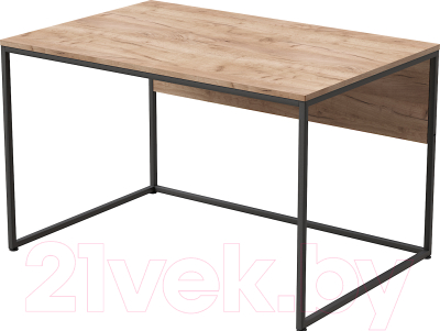 Письменный стол Millwood Лофт Бейрут ДТ-2 Л 120x80x74 (дуб табачный Craft/металл черный)