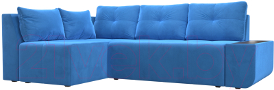 Диван угловой Mebelico Амадэус 300 левый / 109683 (велюр, голубой)