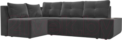 Диван угловой Mebelico Амадэус 300 левый / 109686 (велюр, серый)