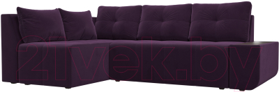 Диван угловой Mebelico Амадэус 300 левый / 109687 (велюр, фиолетовый)