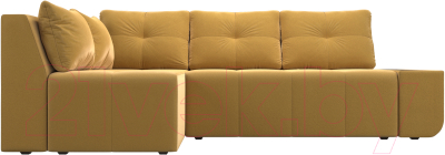 Диван угловой Mebelico Амадэус 300 левый / 109691 (микровельвет, желтый)