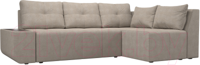 Диван угловой Mebelico Амадэус 300 правый / 109698 (рогожка, бежевый)