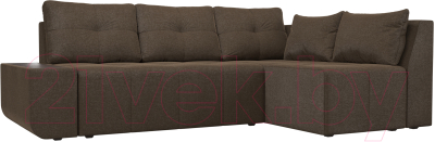 Диван угловой Mebelico Амадэус 300 правый / 109699 (рогожка, коричневый)